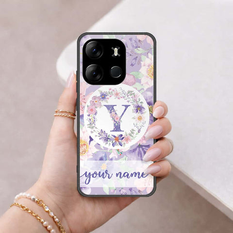 Infinix Smart 7 Plus Cover - Personalized Alphabet Series - HQ Ultra Shine Premium Infinity Glass Soft Silicon Borders Case