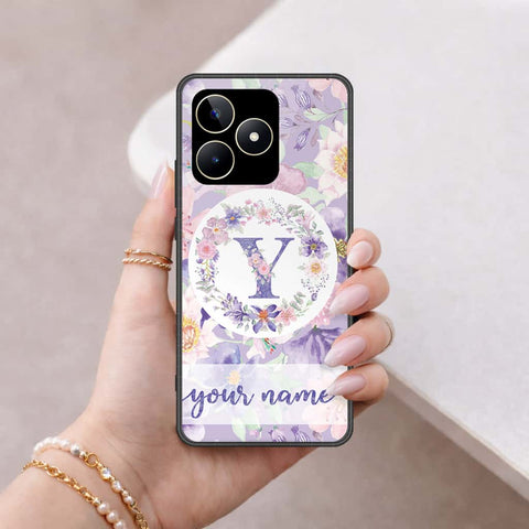 Realme C53 Cover - Personalized Alphabet Series - HQ Ultra Shine Premium Infinity Glass Soft Silicon Borders Case
