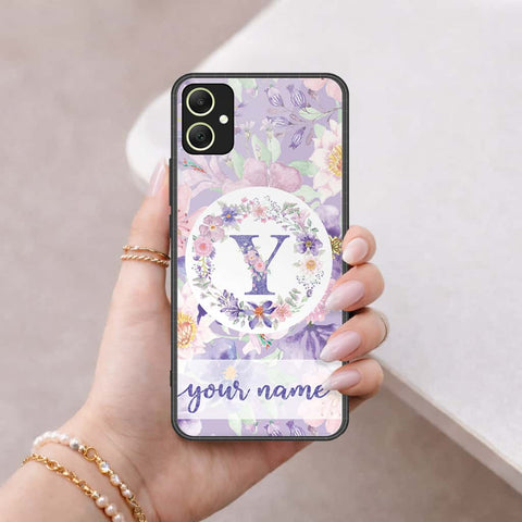 Samsung Galaxy A05 Cover - Personalized Alphabet Series - HQ Ultra Shine Premium Infinity Glass Soft Silicon Borders Case