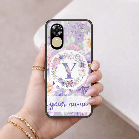 Oppo A17k Cover - Personalized Alphabet Series - HQ Ultra Shine Premium Infinity Glass Soft Silicon Borders Case