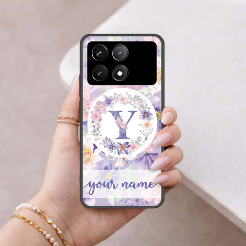 Xiaomi Poco X6 Pro Cover - Personalized Alphabet Series - HQ Ultra Shine Premium Infinity Glass Soft Silicon Borders Case