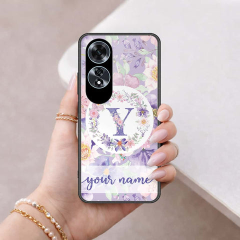 Oppo A60 Cover - Personalized Alphabet Series - HQ Ultra Shine Premium Infinity Glass Soft Silicon Borders Case
