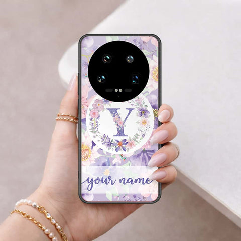 Xiaomi 14 Ultra Cover - Personalized Alphabet Series - HQ Ultra Shine Premium Infinity Glass Soft Silicon Borders Case