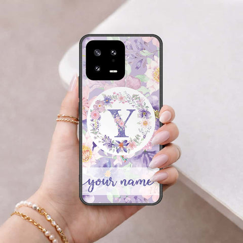 Xiaomi 13 Cover - Personalized Alphabet Series - HQ Ultra Shine Premium Infinity Glass Soft Silicon Borders Case