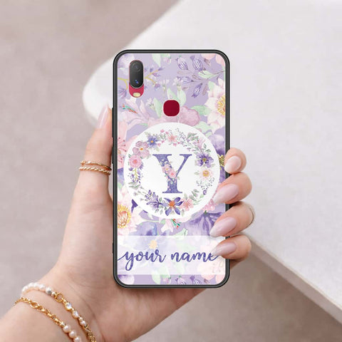 Vivo Y11 2019 Cover - Personalized Alphabet Series - HQ Ultra Shine Premium Infinity Glass Soft Silicon Borders Case