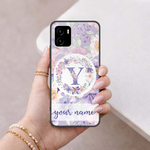 Vivo Y10 Cover - Personalized Alphabet Series - HQ Ultra Shine Premium Infinity Glass Soft Silicon Borders Case