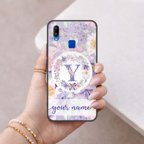 Vivo Y91i Cover - Personalized Alphabet Series - HQ Ultra Shine Premium Infinity Glass Soft Silicon Borders Case