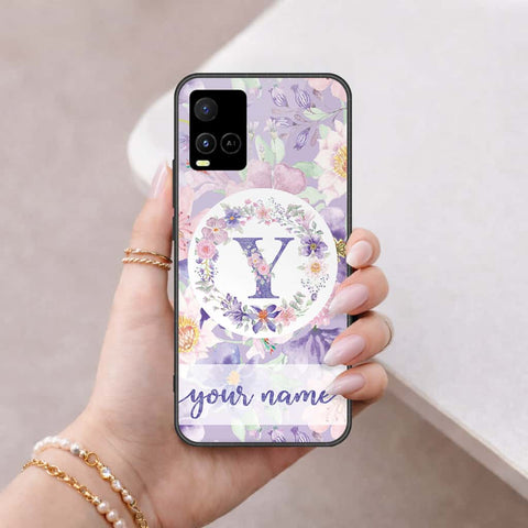 Vivo Y32 Cover - Personalized Alphabet Series - HQ Ultra Shine Premium Infinity Glass Soft Silicon Borders Case
