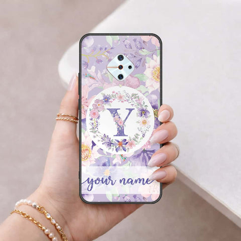 Vivo Y9s Cover - Personalized Alphabet Series - HQ Ultra Shine Premium Infinity Glass Soft Silicon Borders Case