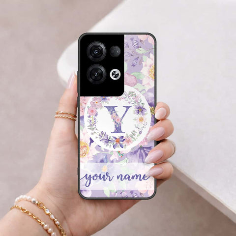 Oppo Reno 8 Pro  Cover - Personalized Alphabet Series - HQ Ultra Shine Premium Infinity Glass Soft Silicon Borders Case