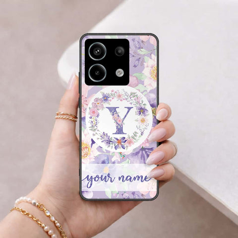 Xiaomi Redmi Note 13 Pro 4G Cover - Personalized Alphabet Series - HQ Ultra Shine Premium Infinity Glass Soft Silicon Borders Case