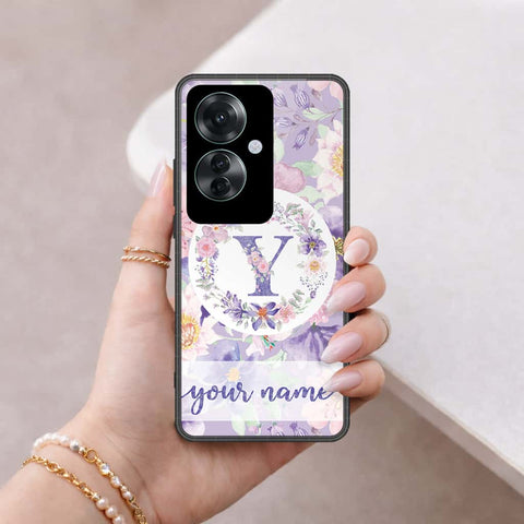 Oppo Reno 11F 5G Cover - Personalized Alphabet Series - HQ Ultra Shine Premium Infinity Glass Soft Silicon Borders Case