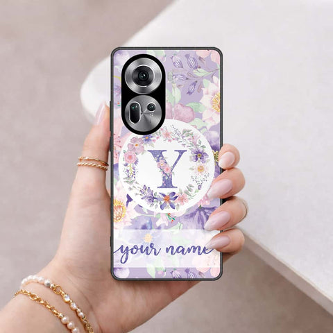 Oppo Reno 11 5G Cover - Personalized Alphabet Series - HQ Ultra Shine Premium Infinity Glass Soft Silicon Borders Case