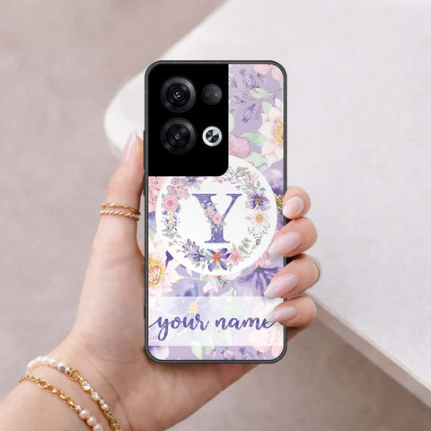 Oppo Reno 8 Pro Plus Cover - Personalized Alphabet Series - HQ Ultra Shine Premium Infinity Glass Soft Silicon Borders Case