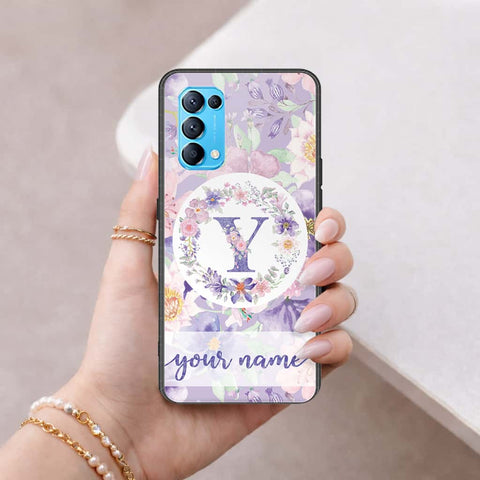 Oppo Reno 5 5G Cover - Personalized Alphabet Series - HQ Ultra Shine Premium Infinity Glass Soft Silicon Borders Case