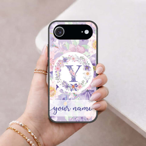 iPhone 18 Air - Personalized Alphabet Series - HQ Ultra Shine Premium Infinity Glass Soft Silicon Borders Case