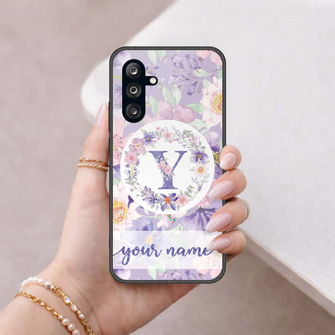 Samsung Galaxy A56 Cover - Personalized Alphabet Series - HQ Ultra Shine Premium Infinity Glass Soft Silicon Borders Case