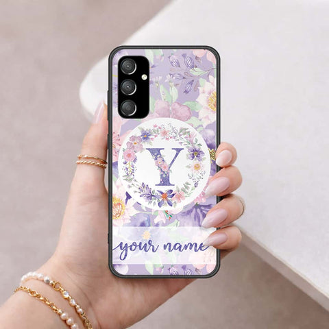 Samsung Galaxy A55 Cover - Personalized Alphabet Series - HQ Ultra Shine Premium Infinity Glass Soft Silicon Borders Case