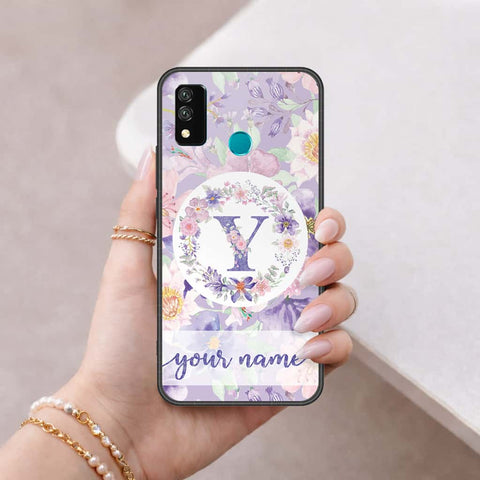 Huawei Y8s Cover - Personalized Alphabet Series - HQ Ultra Shine Premium Infinity Glass Soft Silicon Borders Case