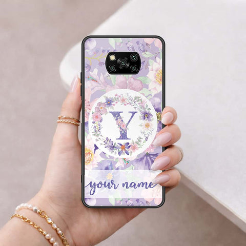 Xiaomi Poco X3 Pro Cover - Personalized Alphabet Series - HQ Ultra Shine Premium Infinity Glass Soft Silicon Borders Case