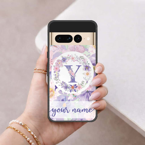 Google Pixel 7 Pro Cover - Personalized Alphabet Series - HQ Ultra Shine Premium Infinity Glass Soft Silicon Borders Case