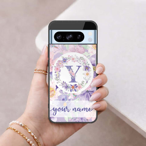 Google Pixel 8 Pro Cover - Personalized Alphabet Series - HQ Ultra Shine Premium Infinity Glass Soft Silicon Borders Case