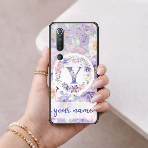 Xiaomi Mi 10 Cover - Personalized Alphabet Series - HQ Ultra Shine Premium Infinity Glass Soft Silicon Borders Case
