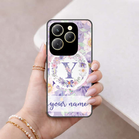 Tecno Spark 20 Pro Cover - Personalized Alphabet Series - HQ Ultra Shine Premium Infinity Glass Soft Silicon Borders Case