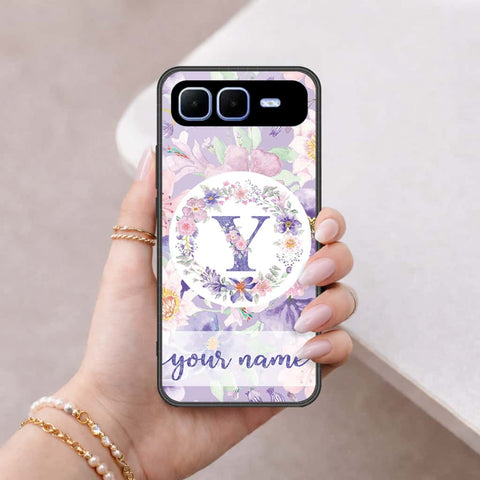 Infinix Smart 10 Plus Cover - Personalized Alphabet Series - HQ Ultra Shine Premium Infinity Glass Soft Silicon Borders Case