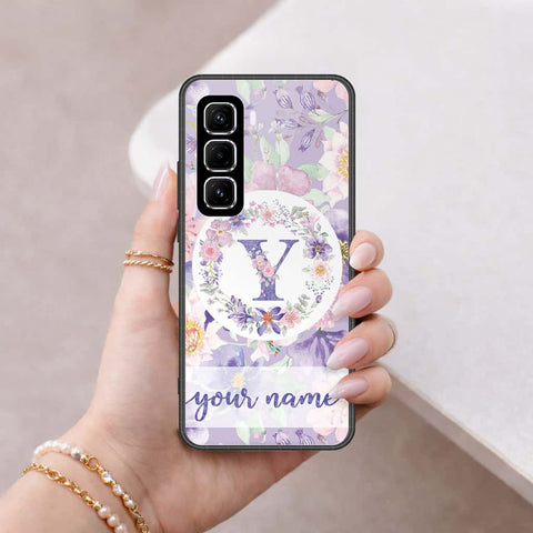 Infinix Hot 60 Pro Cover - Personalized Alphabet Series - HQ Ultra Shine Premium Infinity Glass Soft Silicon Borders Case