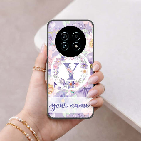 Realme 13 Plus 5G Cover - Personalized Alphabet Series - HQ Ultra Shine Premium Infinity Glass Soft Silicon Borders Case