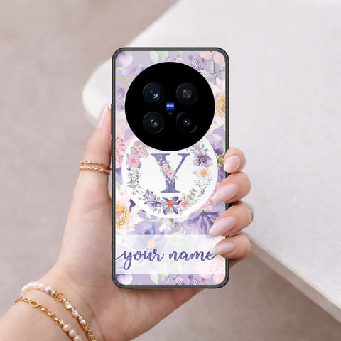 Vivo V7 Plus Cover - Personalized Alphabet Series - HQ Ultra Shine Premium Infinity Glass Soft Silicon Borders Case