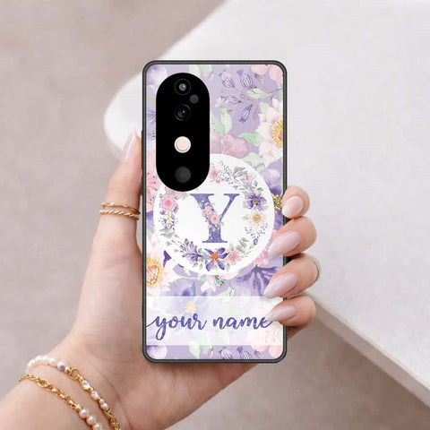 Vivo S19 Cover - Personalized Alphabet Series - HQ Ultra Shine Premium Infinity Glass Soft Silicon Borders Case