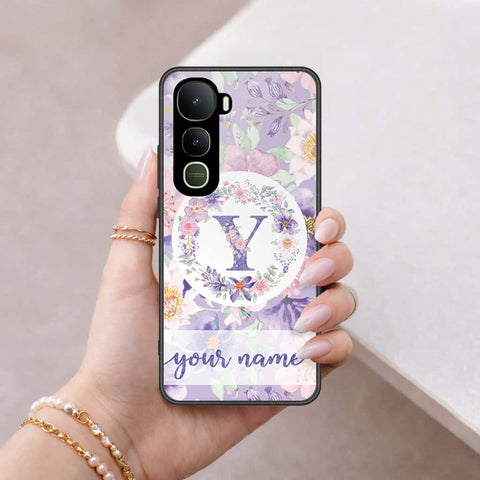 Vivo Y400 Cover - Personalized Alphabet Series - HQ Ultra Shine Premium Infinity Glass Soft Silicon Borders Case