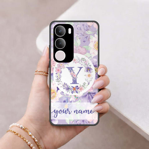 Vivo Y19s Pro Cover - Personalized Alphabet Series - HQ Ultra Shine Premium Infinity Glass Soft Silicon Borders Case