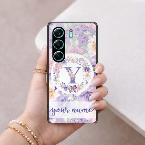 Tecno Camon 40 Pro 5G Cover - Personalized Alphabet Series - HQ Ultra Shine Premium Infinity Glass Soft Silicon Borders Case