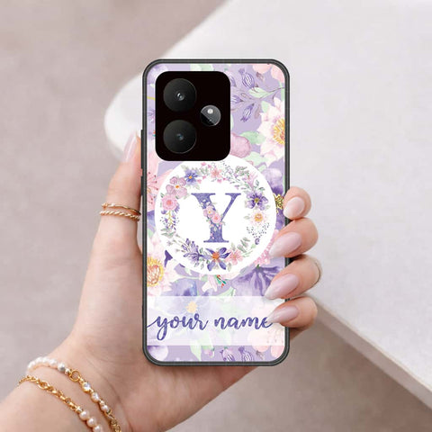 Realme GT 7 Cover - Personalized Alphabet Series - HQ Ultra Shine Premium Infinity Glass Soft Silicon Borders Case
