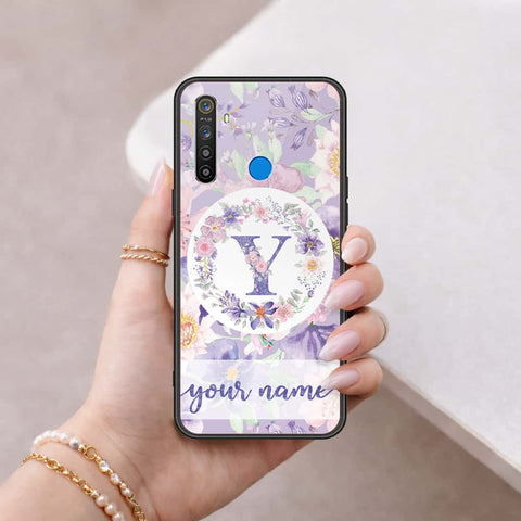Realme Narzo 20A Cover - Personalized Alphabet Series - HQ Ultra Shine Premium Infinity Glass Soft Silicon Borders Case
