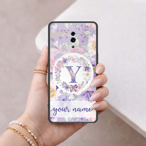 Oppo Reno Cover - Personalized Alphabet Series - HQ Ultra Shine Premium Infinity Glass Soft Silicon Borders Case