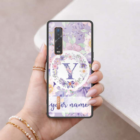 Oppo Find X2 Pro Cover - Personalized Alphabet Series - HQ Ultra Shine Premium Infinity Glass Soft Silicon Borders Case