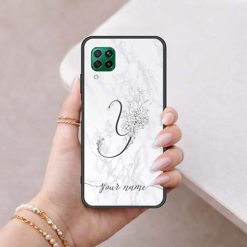 Huawei Nova 7i Cover - Personalized Alphabet Series - HQ Ultra Shine Premium Infinity Glass Soft Silicon Borders Case