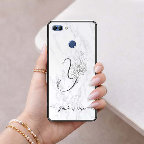 Huawei Enjoy 8 Plus Cover - Personalized Alphabet Series - HQ Ultra Shine Premium Infinity Glass Soft Silicon Borders Case
