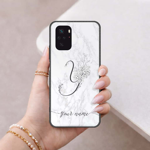 Xiaomi Redmi Note 10 4G Cover - Personalized Alphabet Series - HQ Ultra Shine Premium Infinity Glass Soft Silicon Borders Case