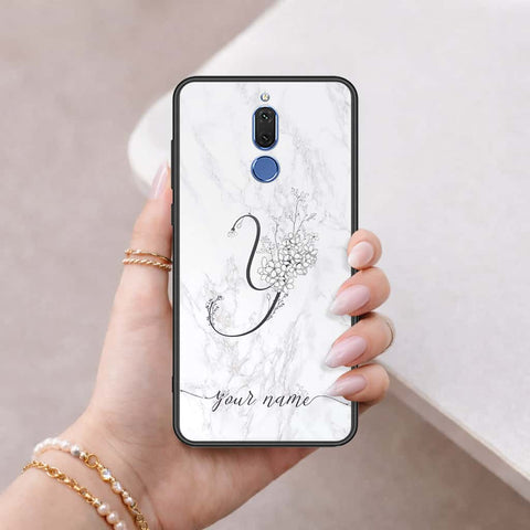 Huawei Mate 10 Lite Cover - Personalized Alphabet Series - HQ Ultra Shine Premium Infinity Glass Soft Silicon Borders Case