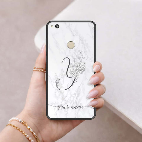 Huawei Honor 8 Lite Cover - Personalized Alphabet Series - HQ Ultra Shine Premium Infinity Glass Soft Silicon Borders Case