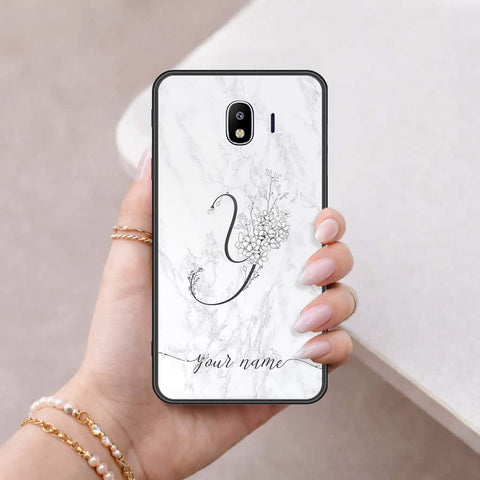 Samsung Galaxy J4 2018 Cover - Personalized Alphabet Series - HQ Ultra Shine Premium Infinity Glass Soft Silicon Borders Case