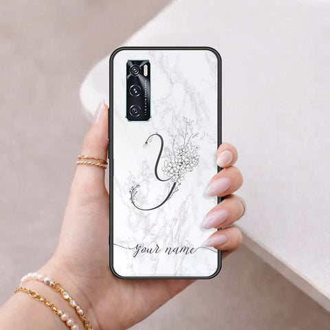 Vivo V20 SE Cover - Personalized Alphabet Series - HQ Ultra Shine Premium Infinity Glass Soft Silicon Borders Case
