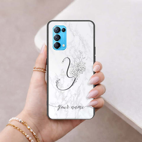 Oppo Find X3 Lite Cover - Personalized Alphabet Series - HQ Ultra Shine Premium Infinity Glass Soft Silicon Borders Case