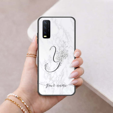 Vivo Y11s Cover - Personalized Alphabet Series - HQ Ultra Shine Premium Infinity Glass Soft Silicon Borders Case