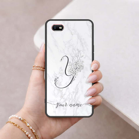 Oppo A1k Cover - Personalized Alphabet Series - HQ Ultra Shine Premium Infinity Glass Soft Silicon Borders Case